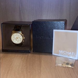 Michael Kors Gold Animal Print Watch